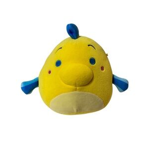 Squishmallows The Little Mermaid Flounder Plush Disney Stuffed Animal Fish 7 in